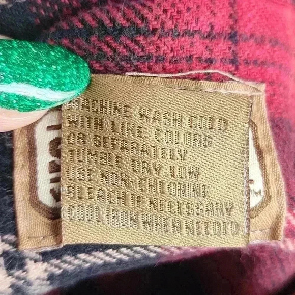 CE Schmidt Men's Red Plaid Button Front Shacket top, sz LG - Picture 12 of 12